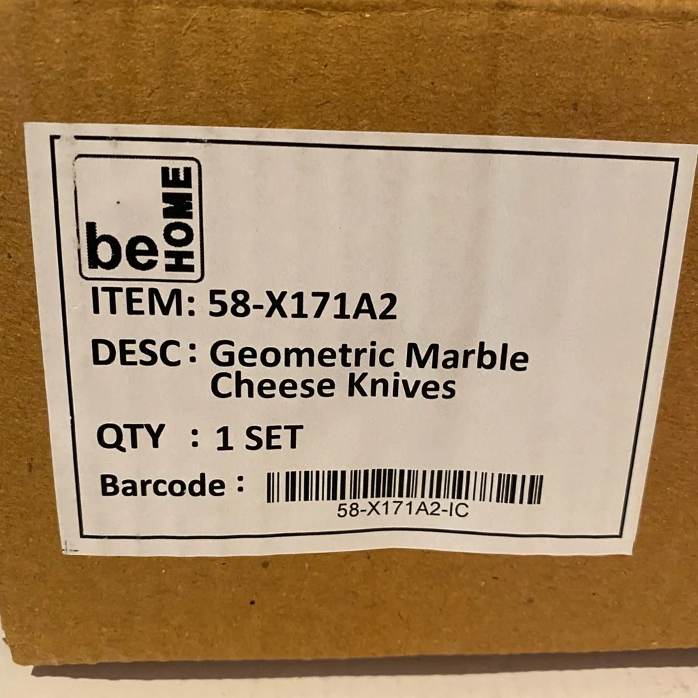 Geo Marble Cheese Knives, Set of 3 - New in Box